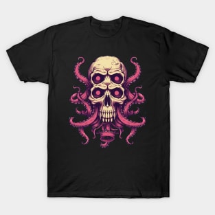 Trippy Skull with Octopus Tentacles T-Shirt